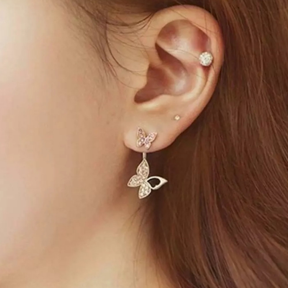 Gold Butterfly Earrings